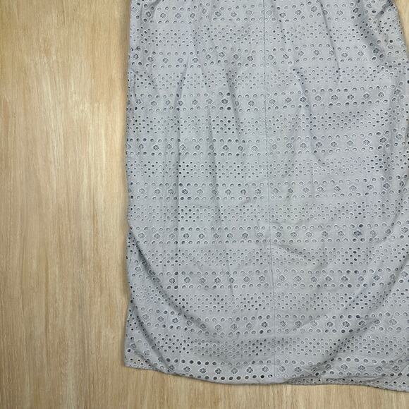 LOFT Blue Eyelet Patterned Cottagecore Boho Sleeveless Sundress Tank Dress 10 - Picture 12 of 12